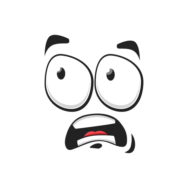 Scared expression face emoji line icon, Stock vector