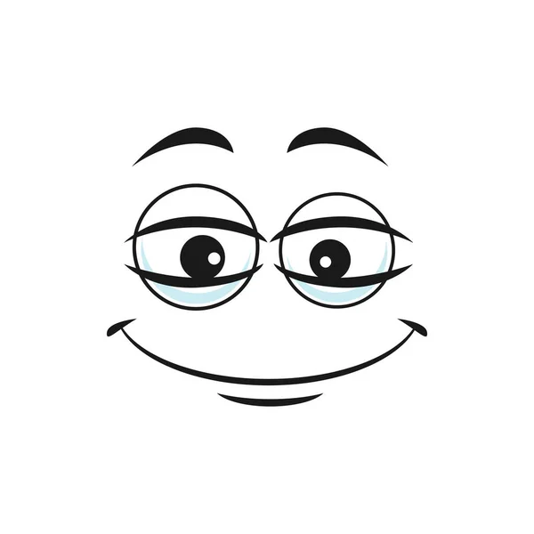 Icono Vector Cara Dibujos Animados Emoji Divertido Con Sonrisa Ojos — Archivo Imágenes Vectoriales