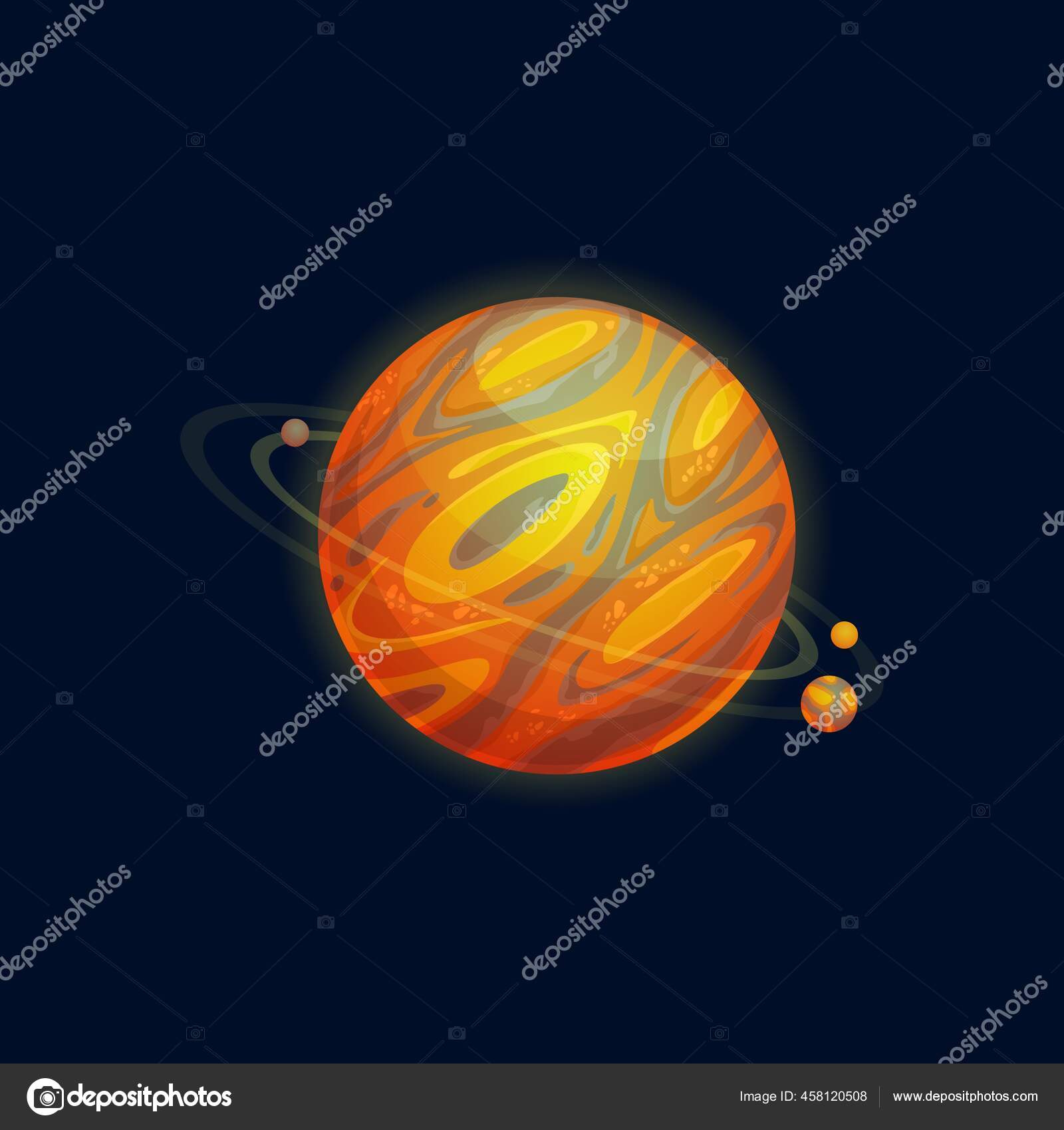Desenho Animado Roxo Planeta Magma Mundial De Ficção Alienígena