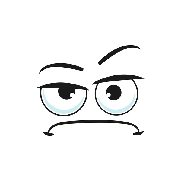 Upset Emoticon Sad Face Expression Isolated Icon Vector Unhappy Suspicious — Stock Vector