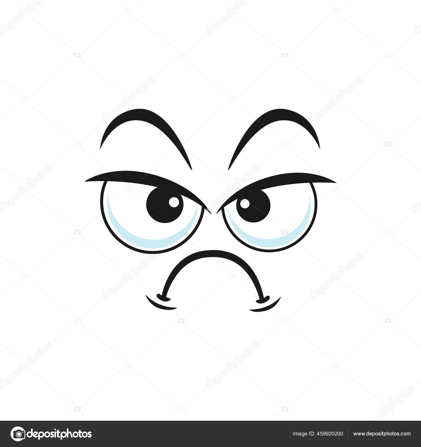 Angry Disbelief Emoticon Expression Distrusted Sad Mood Emoji Isolated Icon  Stock Vector Image by ©Seamartini #459920200