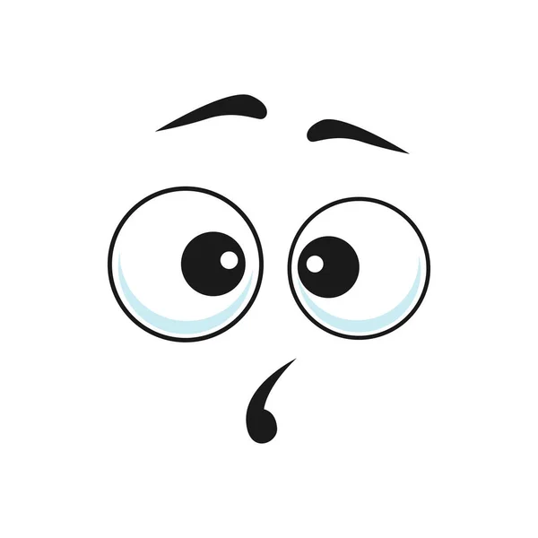 Emoticono Sorprendido Ojos Abiertos Icono Emoji Aislado Vector Conmocionado Asustado — Vector de stock