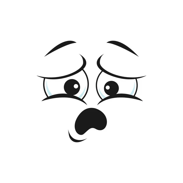 Upset Emoticon Sad Face Expressions Isolated Icon 벡터는 웃으면서 성격을 — 스톡 벡터