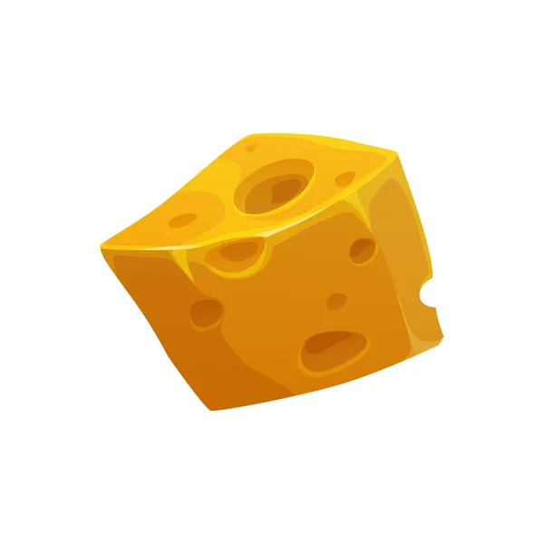 Emmental Queso Suizo Comida Tradicional Italiana Francesa Aperitivo Icono Realista — Vector de stock