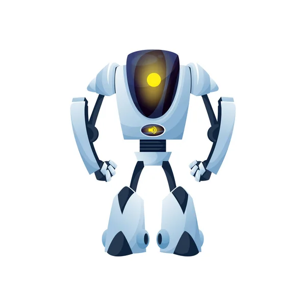 Personaje Moderno Robot Alta Tecnología Plegable Piernas Brazos Personaje Dibujos — Vector de stock