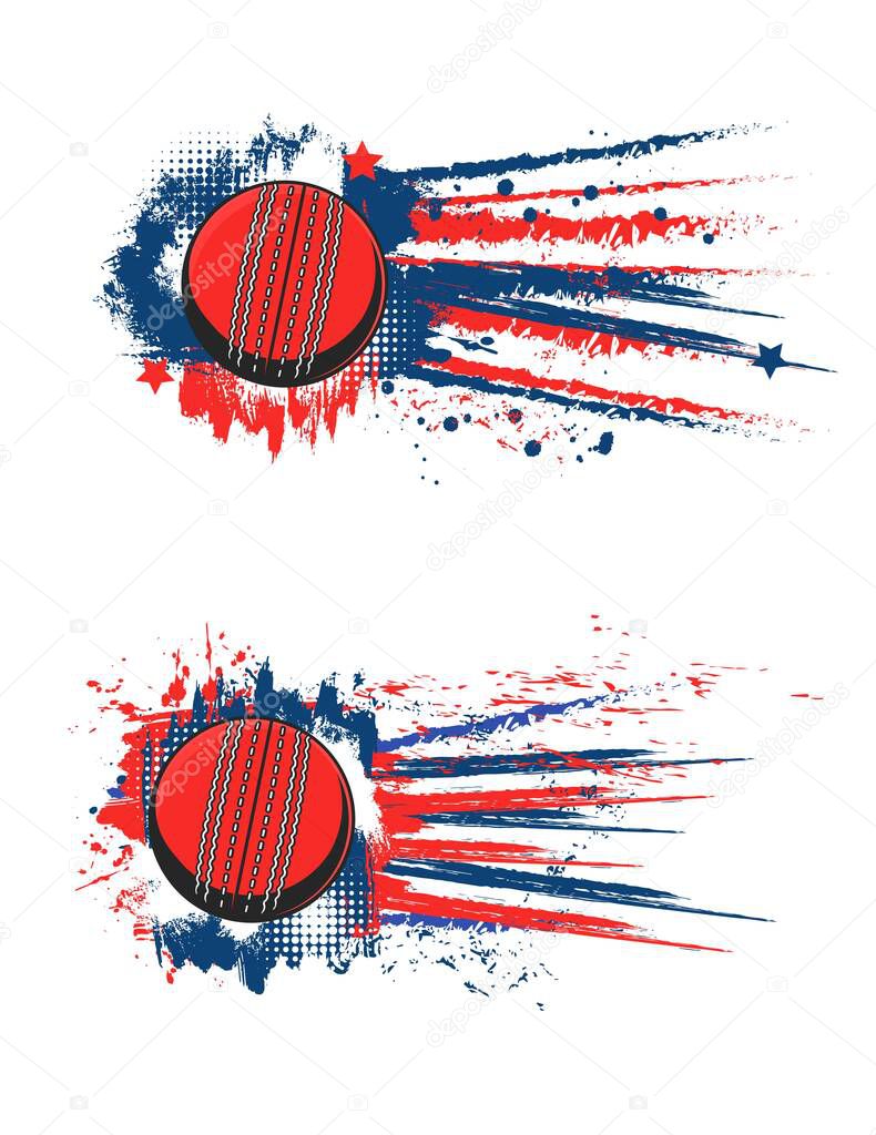 Ball sport banner, championship splash halftone flag or vector background. Volleyball or softball baseball ball banner on red blue splash hit for sport league, fan club and varsity team game