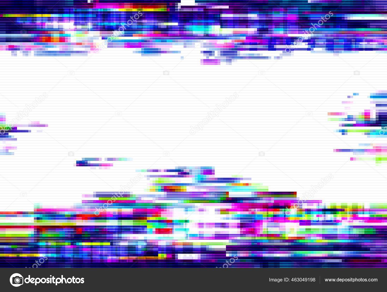Psychedelic glitch background. Random digital error signal. Wave