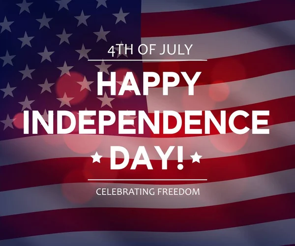 Abd Bağımsızlık Günü Bayrağı Vektör Tebrik Kartı Amerika Birleşik Devletleri — Stok Vektör