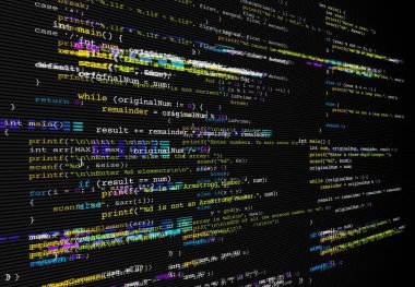 Program kodu arızası, bilgisayar hatası veya yazılım geliştirme sorunu. Bozuk program kod satırlı vektör arkaplanı, ekran pikselleri renk gürültüsü. Sistem hatası, donanım arızası veya hacker saldırısı