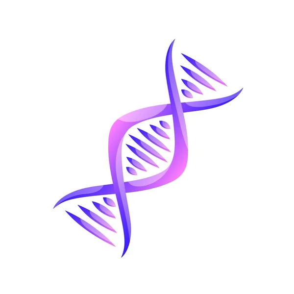 Dnaヘリックスアイコン 遺伝医学ベクトル標識 らせん分子構造 科学的な漫画のシンボル人間の遺伝子コード 科学研究 白い背景に隔離されたグラフィックデザイン要素 — ストックベクタ