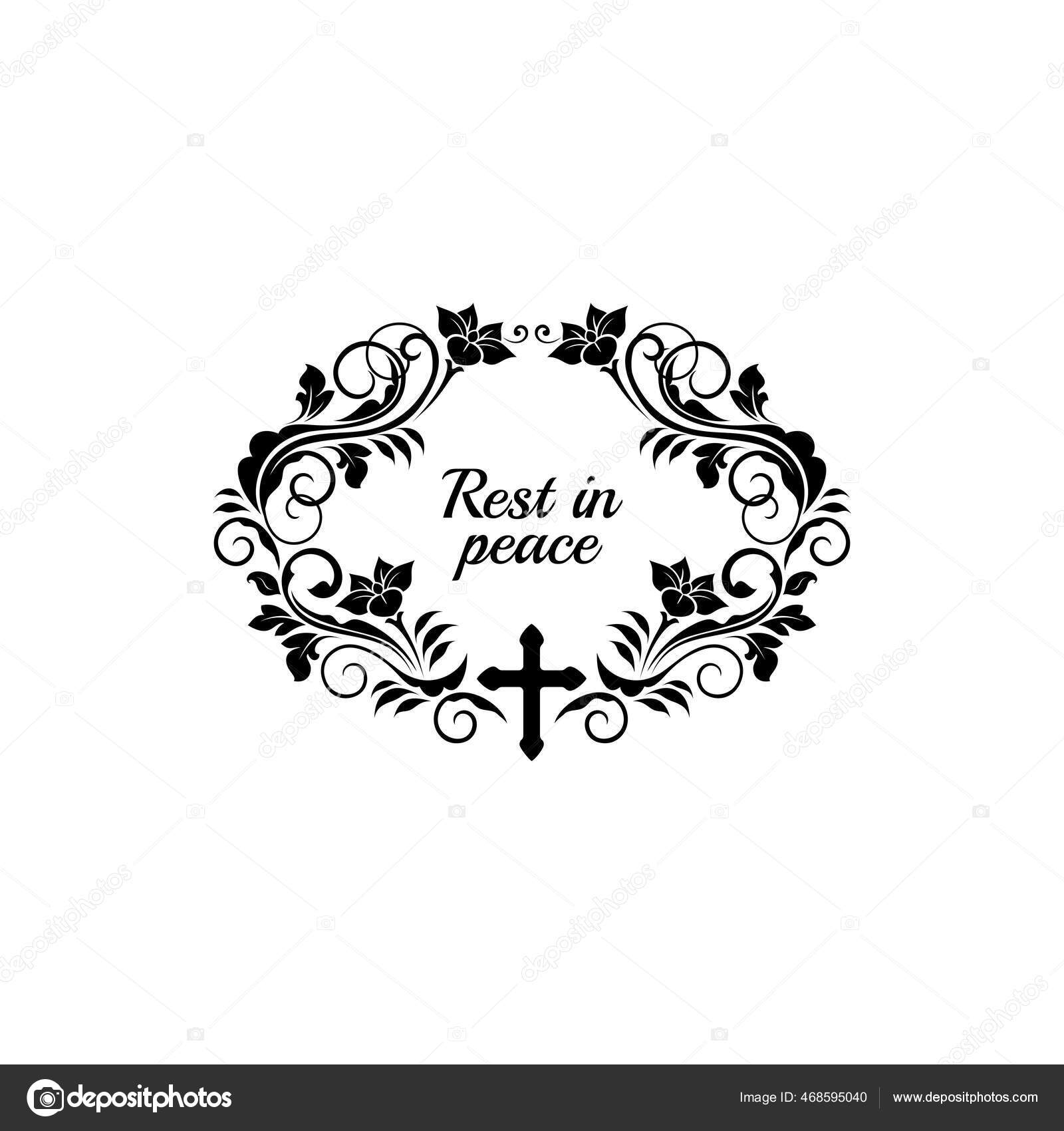 Funeral Card Rip Vector PNG Images, Funeral Frame Or Obituary Floral Wreath  And Rip Card, Frame Drawing, Floral Drawing, Wreath Drawing PNG Image For  Free Download