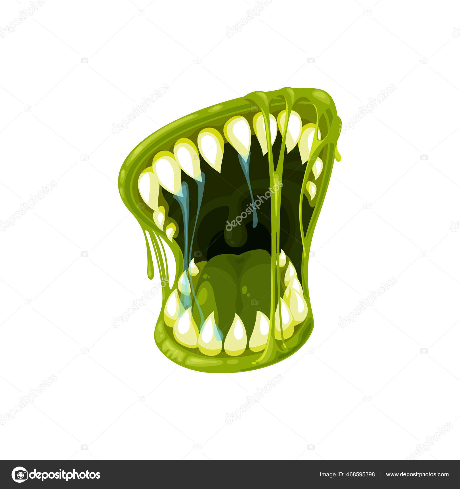 Ícone Vetor Boca Monstro Mandíbulas Assustadoras Sorriem Com Dentes Brancos  vetor(es) de stock de ©Seamartini 483411208