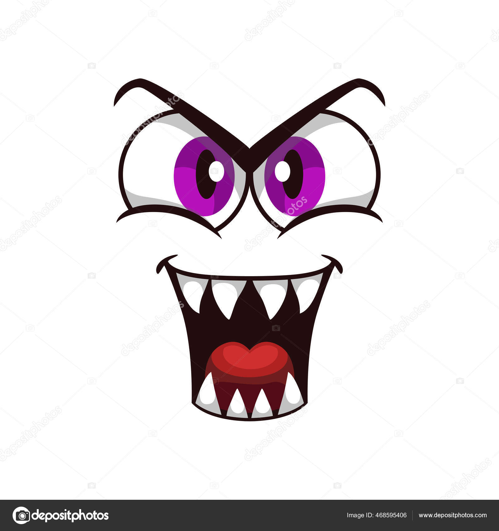 evil cartoon face