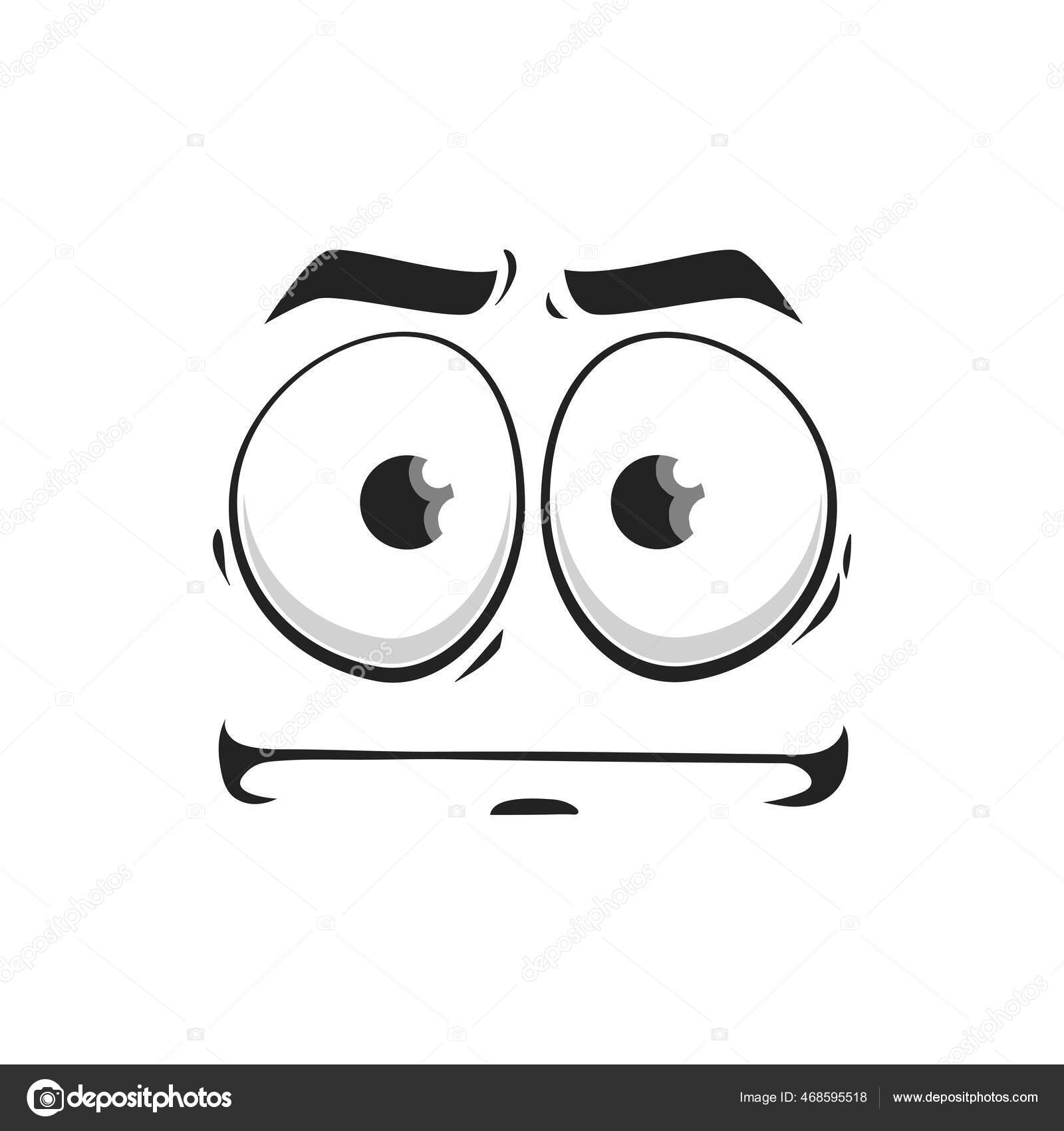 Emoji With Shocked Facial Expression Isolated Face With Eyes In