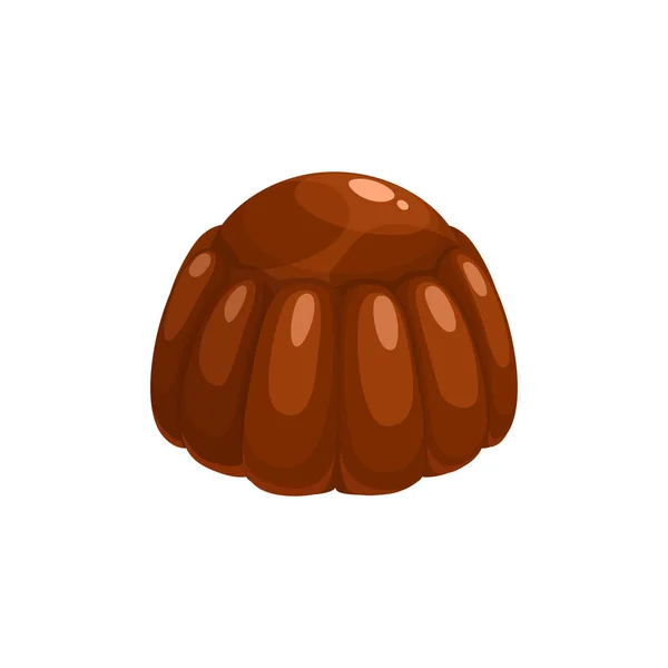 Chocolate Caramelo Dulce Postre Praliné Comfit Vector Icono Aislado Caja — Vector de stock