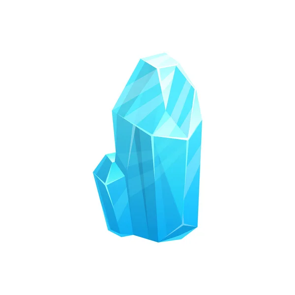 Crystal Ice Iceberg Rock Frozen Glass Snow Vector Isolated Icon — Stock Vector