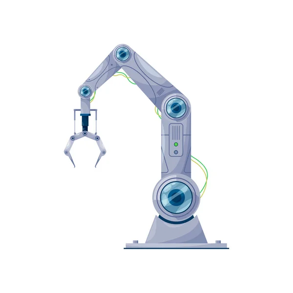 Αυτοματοποιημένη Ρομποτική Γραμμή Παραγωγής Συσκευών Απομονωμένη Τεχνολογία Υλικοτεχνικής Υποστήριξης Εργοστασίων — Διανυσματικό Αρχείο