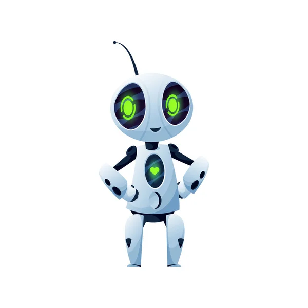 Ajudante Robótico Humanóide Futurista Personagem Inteligente Automático Ícone Isolado Brinquedos —  Vetores de Stock