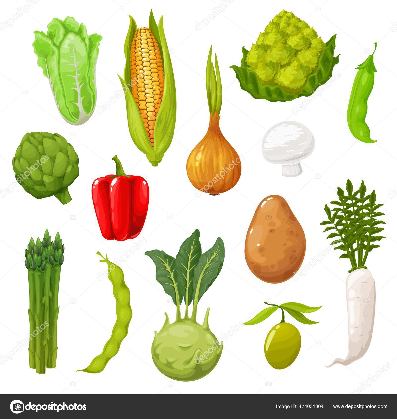 Clipart Vegetal Alguns Vegetais De Desenho Animado Como Brócolis E