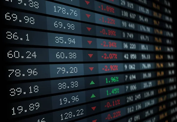 Stock Exchange Board Market Index Vector Graphs Charts Stock Market — Stock Vector
