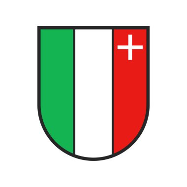 İsviçre kanton bayrağı, İsviçre 'nin Neuchatel şehrinin kraliyet arması, vektör arması. İsviçre kantonu veya Schweiz kantonu Heraldik kalkan işareti, çapraz kırmızı, beyaz ve yeşil bayrak