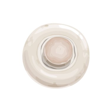 Mantarlar sonbaharda yenebilir mantar mantarlarını 3 boyutlu olarak izole eder. Vektör şampiyonu beyaz şapkalı küçük mantar, gerçekçi bir ikon. Yaygın düğme mantarı, kremini veya crimini masa şampiyonu