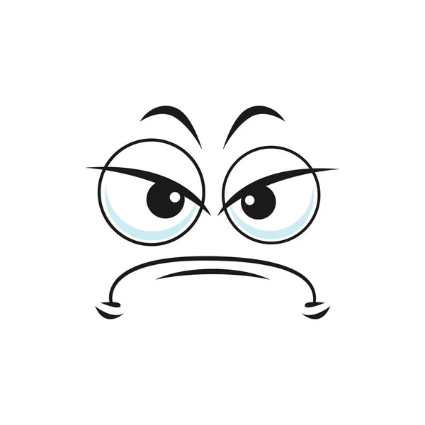 Triste Perturbado Emoticon Ícone Emoji Personagem Isolado Vetor Emoji Suspeito — Vetor de Stock