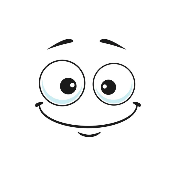 Smiley Facile Avec Sourire Sincère Icône Isolée Emoji Vecteur Aimable — Image vectorielle