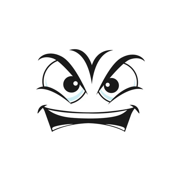 Emoticono Enojado Sonriente Aislado Irritado Icono Emoji Malhumorado Vectorial Emoticono — Archivo Imágenes Vectoriales