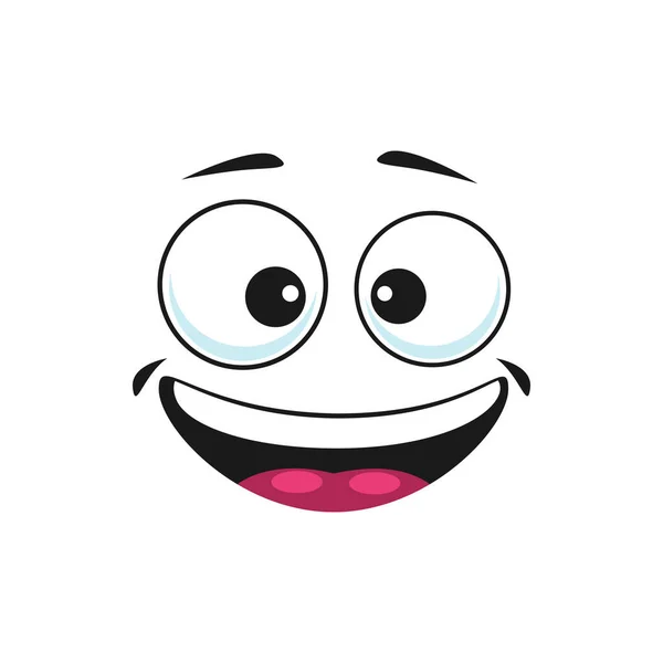 Emoticon Goed Humeur Geïsoleerd Gelukkig Smiley Emoji Vector Tevreden Emoji — Stockvector