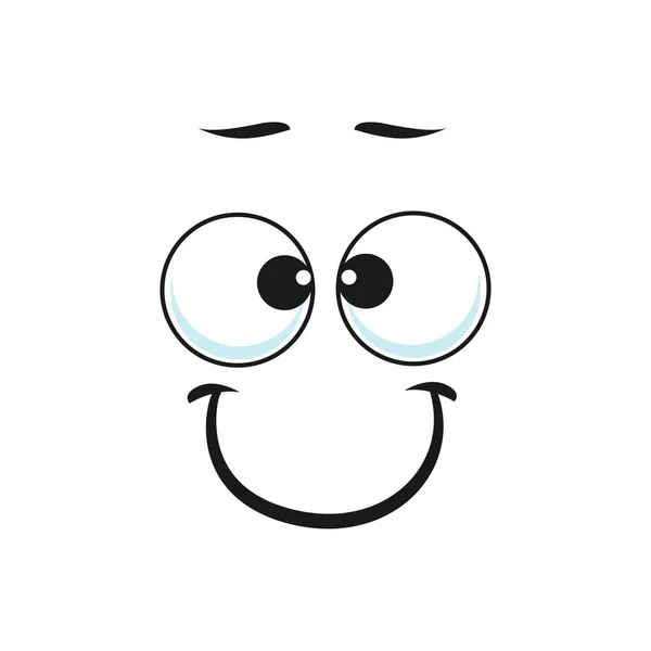 Emoji Shy Expression Isolated Kind Emoticon Rolled Together Eyes Vector — Stock Vector