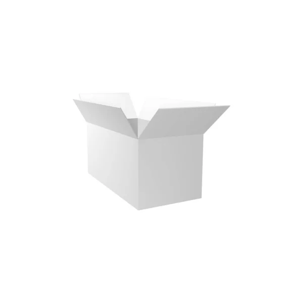 Realistisk Ruta Mockup Tom Öppen Kartong Paket Kartong Papper Pack — Stock vektor