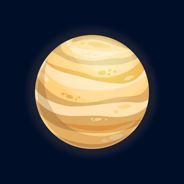 Melkweg Planeet Woestijn Oppervlak Met Kraters Geïsoleerde Fantasie Cartoon Exoplaneet — Stockvector