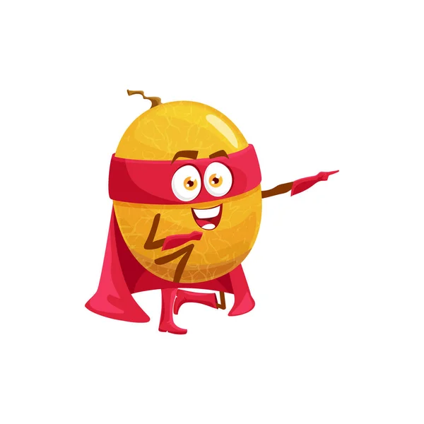 Karpuz Süper Kahraman Meyve Çizgi Film Karakteri Süper Kahraman Kostümü — Stok Vektör