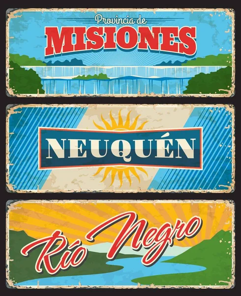 Misiones Neuquen Und Rio Negro Argentinische Provinzen Und Regionen Vektorisieren — Stockvektor