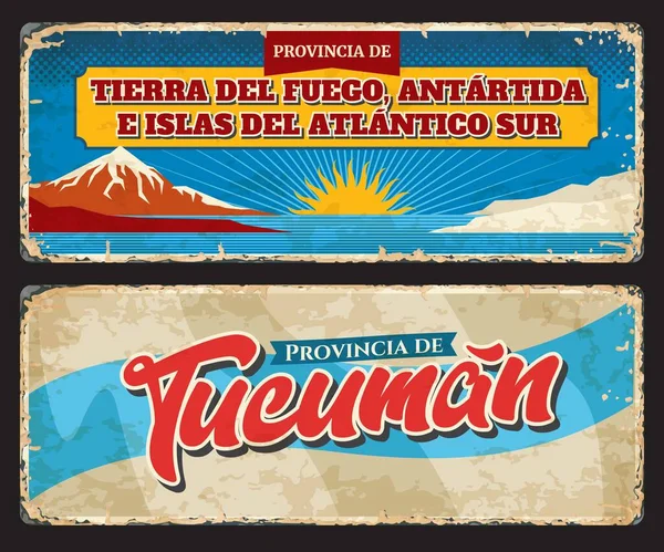 Tierra Del Fuego Antartida Islas Del Atlantico Sur Tucuman Argentin — Stock Vector