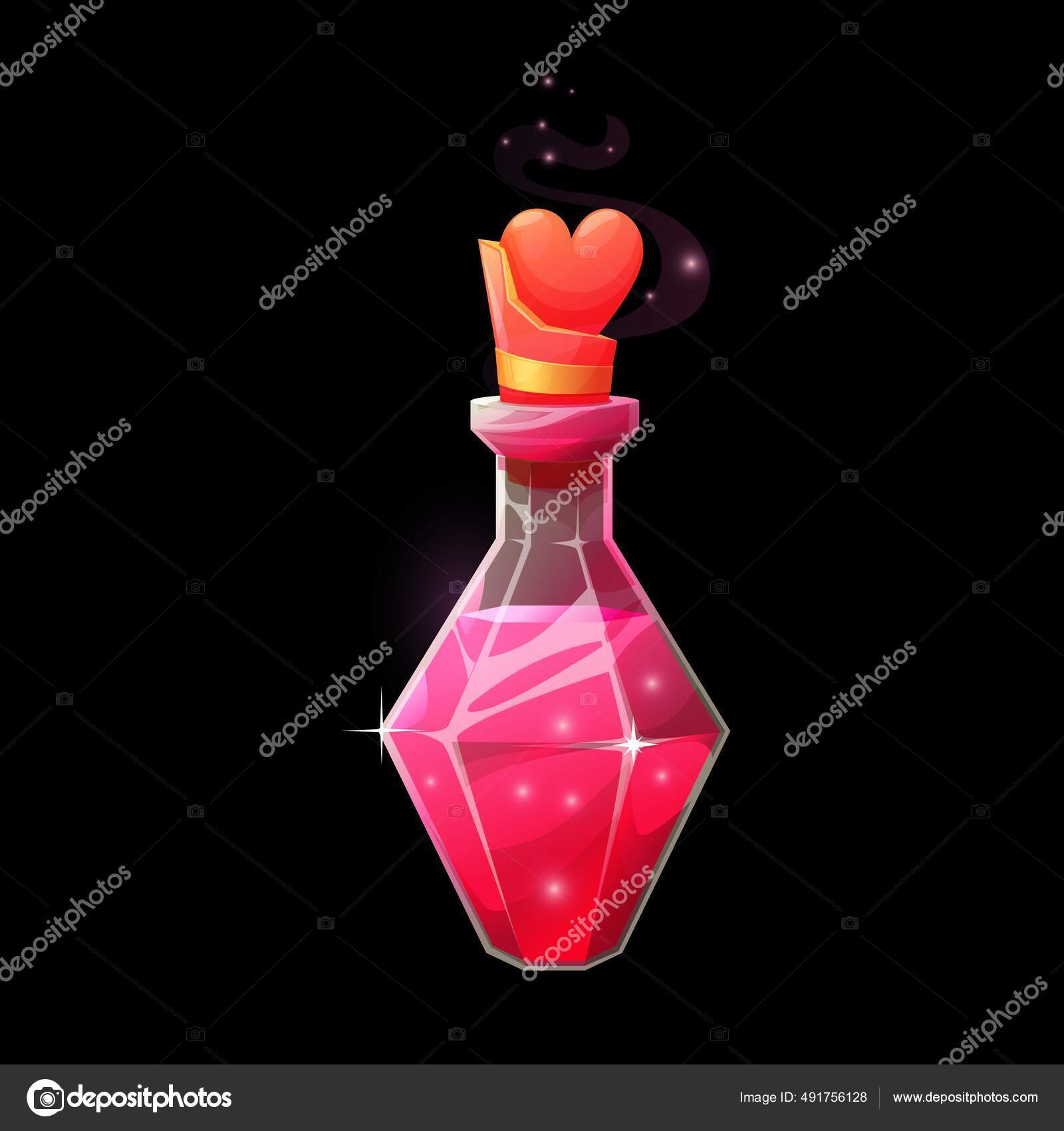 Boîte à clés cachée en bouteille de cristal de potion magique