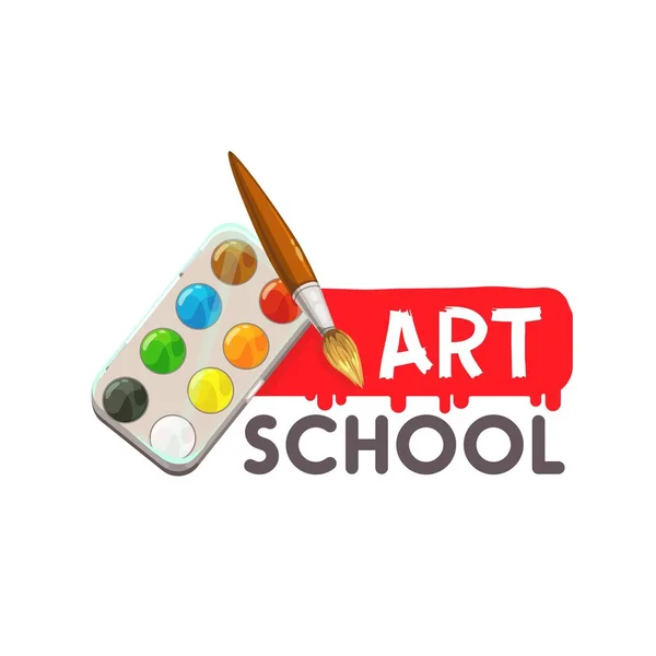 Ikona Szkoły Artystycznej Malarstwo Projekt Rysunku Artysty Symbol Edukacji Wektorowej — Wektor stockowy