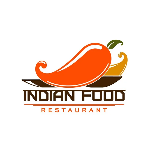 Знак Ресторана Индийской Кухни Векторный Символ Индийская Кухня Кухня Меню — стоковый вектор