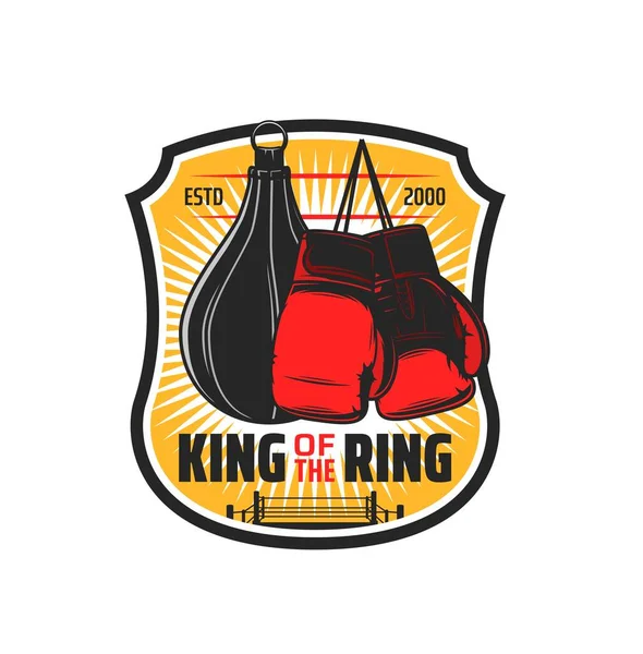 Ikona Sportu Bokserskiego Klub Kickboxingowy Symbol Wektora Mma Sztuk Walki — Wektor stockowy