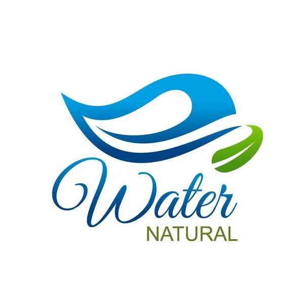 Icono Bebida Agua Natural Mineral Símbolo Producto Acuático Vector Icono — Vector de stock