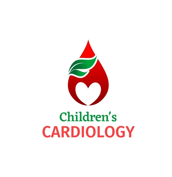 Icono Vectorial Aislado Cardiología Infantil Salud Cardíaca Medicina Atención Médica — Archivo Imágenes Vectoriales