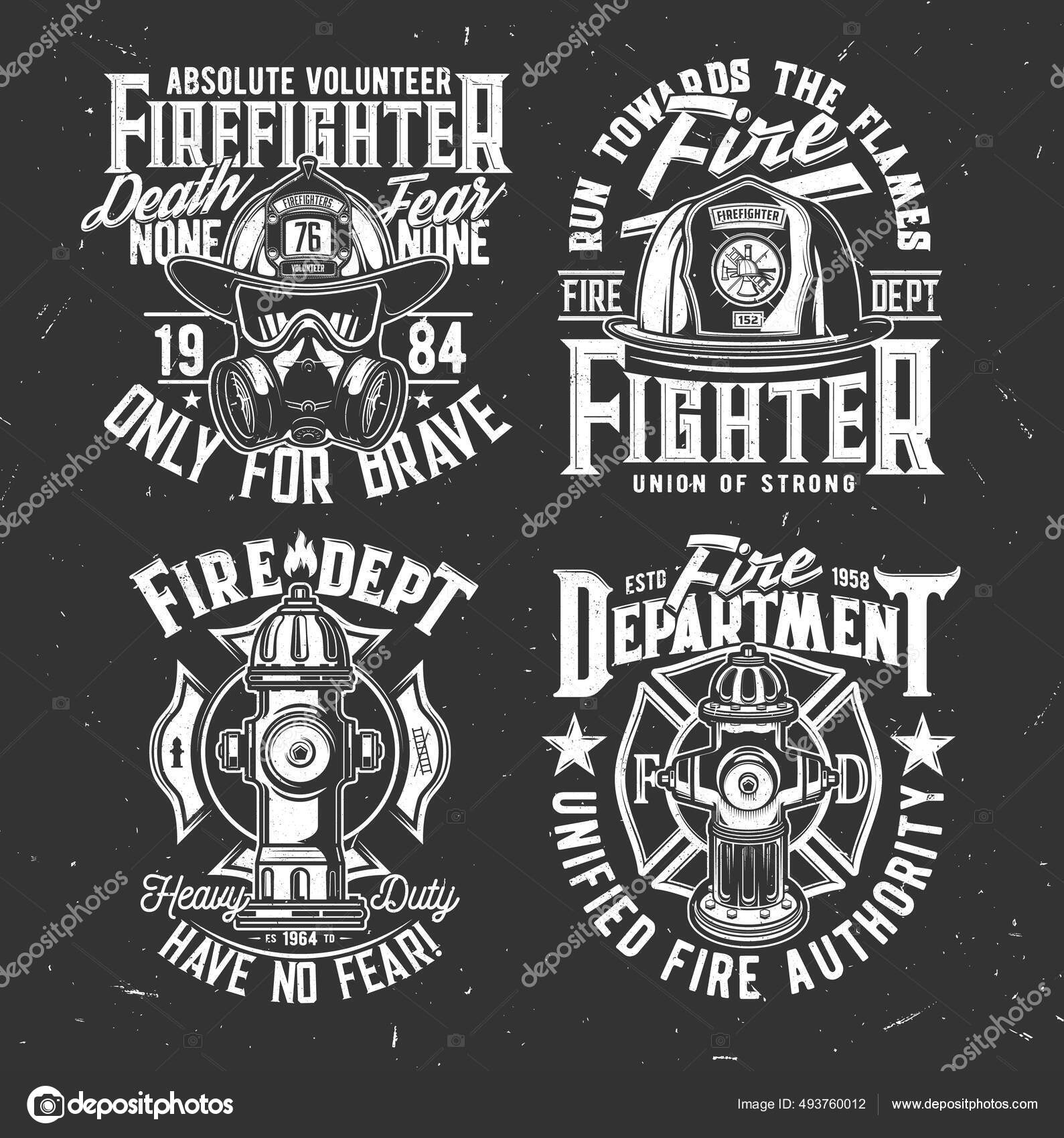Feuerwehrhelm Und Gasmaske Wasserhydranten Shirt Retro Prints Feuerwehr  Freiwillige Einsatzkleidung Stock-Vektorbild von ©VectorTradition 493760012, image size:1589x1700