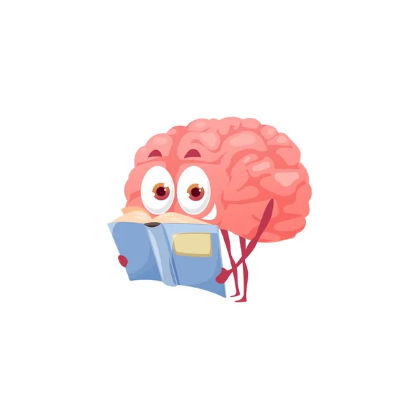 Gehirn Emoticon Lesebuch Psychische Gesundheit Entwicklung Von Kreativität Denken Und — Stockvektor