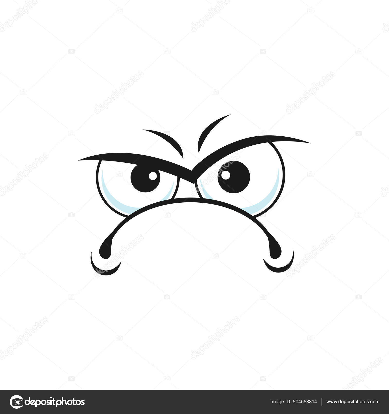 Unhappy Suspicious Emoji Offended Sorrow Head Isolated Icon Vector Bored  Stock Vector Image by ©Seamartini #504558314