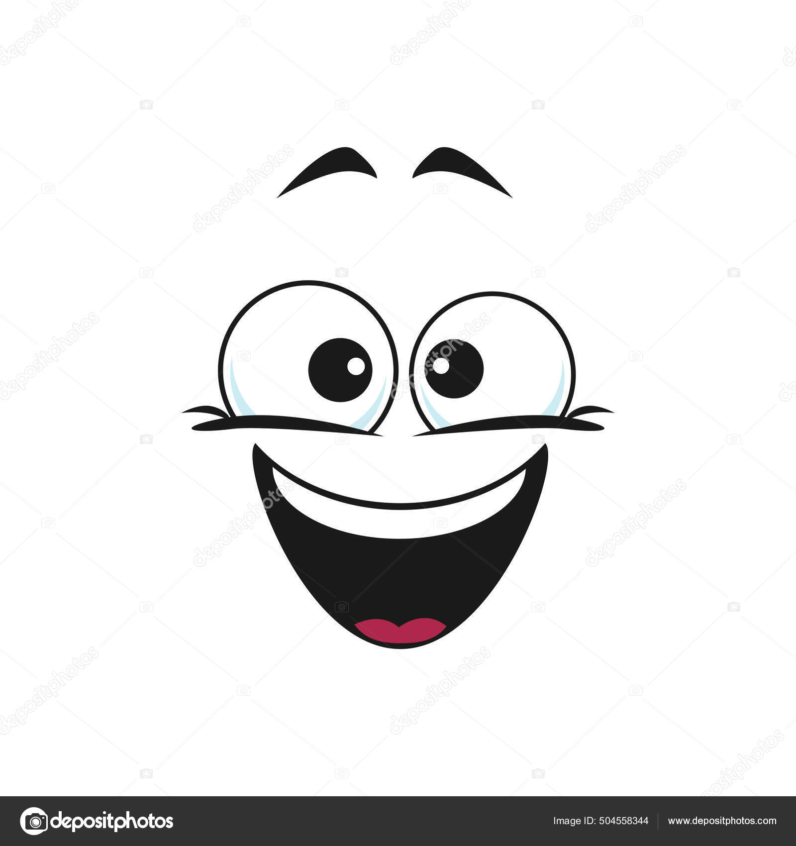 Scared Funny Face Cartoon Emoji - Funny Face - Sticker