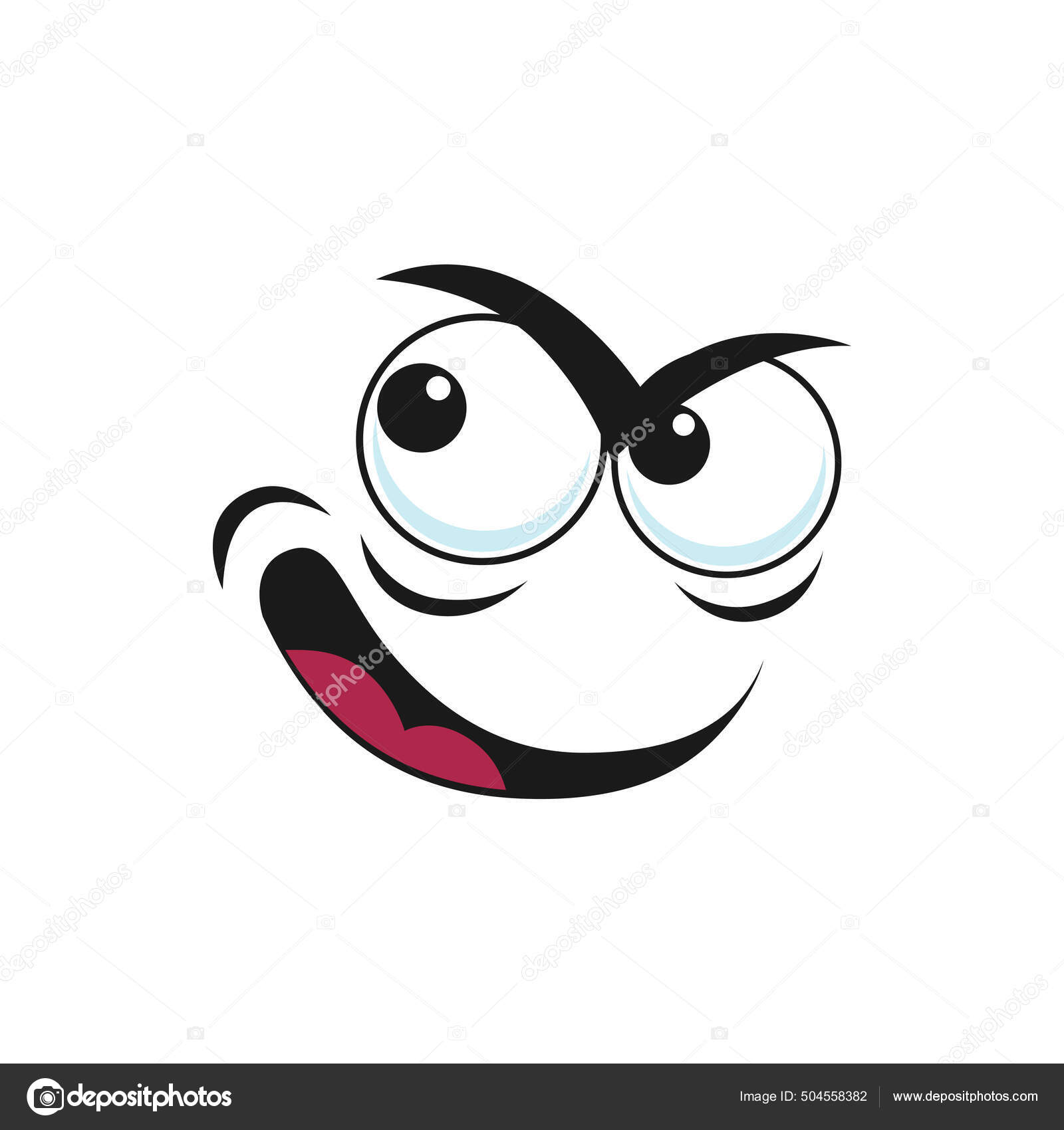 Image vectorielle Émoticône Insidieux Avec Visage Colère Icône Isolée  Vecteur Méfiait Des par ©VectorTradition - 504558382, image size:1600x1700