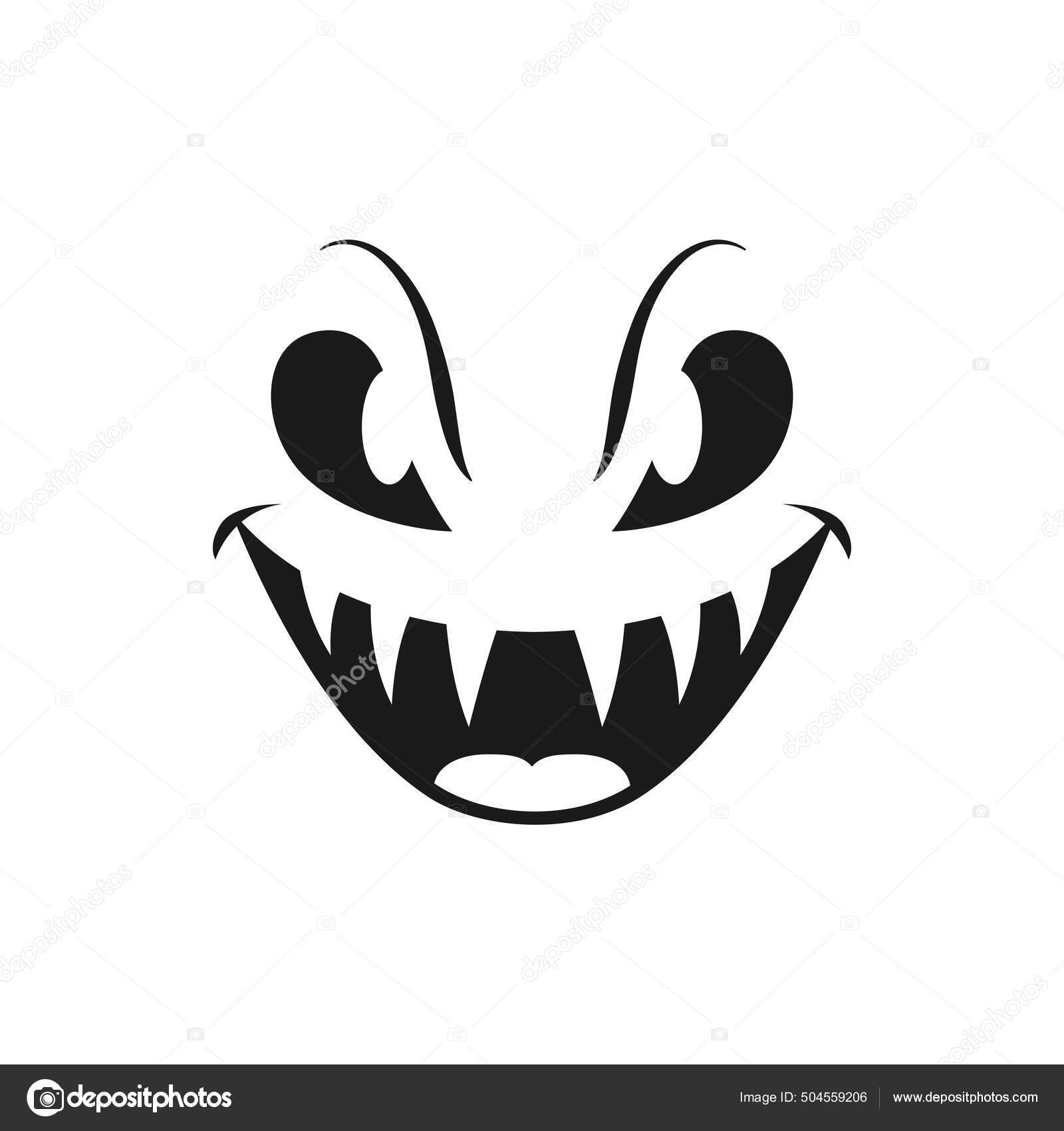 Vetores de Cara De Halloween Rostos Sorridentes Assustadores Boca Com Ponto  É Costurado Em Fundo Preto Design Plano De Fantasma Monstro Coringa Mal  Conceito De Halloween Ilustração Vetorial e mais imagens de