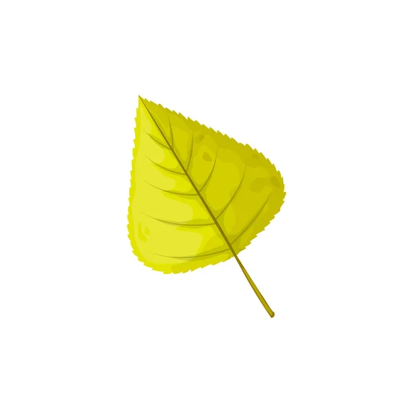 Осенний Лист Листья Деревьев Падают Зеленые Листья Векторная Изолированная Иконка — стоковый вектор