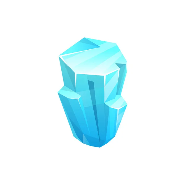 Ice Crystal Icon Rock Iceberg Cold Cube Snow Blue Vector — Stock Vector